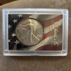 1991 American Silver Eagle  1 Dollar Nat toning 1 Oz  999 Fine Silver Coin 