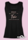 Vest Tank Top Hen Party Bride Tribe  Personalised T-shirt Ladies Rose Gold