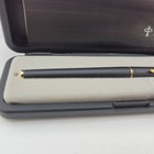 Parker Classic Matte Black Rollerball Pen Gold Trim With Case Vintage