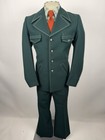 Vintage 60s 70s Leisure Suit Mens 44 Jacket Coat 36 33 Pants Bell Bottoms Disco