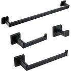 Stainless Steel 4-piece Bathroom Hardware Set   Towel Rack Set New