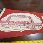 Vintage Duluth Minn Aerial Lift Bridge Felt Pennant Red Souvenir Flag Banner