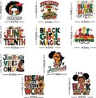 10 Sheets Juneteenth Iron On Transfers Dtf Ready Press Patches T-shirts Bags