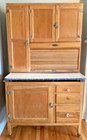 Antique Vintage Sellers Hoosier Style Cabinet Light Oak Sugar Jar Flour Sifter    