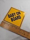  baby On Board  Reflective Magnet For Car 5x5  Parents New Baby Safety