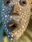 Old Vintage African Tribe Tribal Art Wood Carving Face Mask Carved Africa Shells