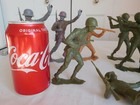 Lot Of 9 Marx 6  Inch Toy Soldiers German Gi Joe Infantry Japanese Vintage Ww2