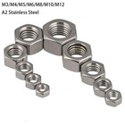 Hex Nuts 304 Stainless Steel Hexagon Full Nut - Din 934 M3 M4 M5 M6 M8 M10 M12