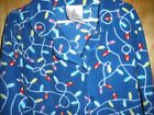 Girls Pajama Set Christmas  Themed Lights  Fleece Size Large  10 12