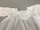 2 Pc Antique Childs Organdy Dress Handmade Lace  Also Cotton Slip  100 Yrs  