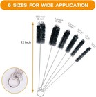 6 Piece 12 Long Pipe Tube Bottle Brushes Narrow Neck Bottles Coffee