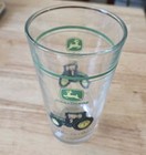 John Deere Logo Tumbler Nothing Runs Like A Deere Tractor Clear Glass