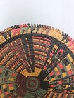 African Coiled Star Nigerian Chiefs Tray Hand Woven Tribal Basket 12 Inch Vtg