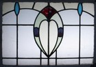Pretty Abstract Midsize Old English Leaded Stained Glass Window23 75  X 18 75 