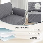 Waterproof Quilted Sofa Cover Anti-slip Couch Protector For Pets Kids 1-4 Seater