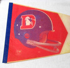 Vintage Denver Cowboys Double Bar Nfl Football Pennant Full Size 1960 s  Nfl
