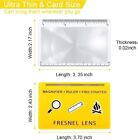 Credit Card Size Magnifier Fresnel Lens Ruler Fire Starter Wallet Pocket Reading
