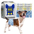 Ultra Absorbent Disposable Male Dog Diapers 60ct - Leak-proof Wraps For Incontin