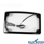4 x7  Curved Led Motorcycle License Plate Frame W  Lights For Harley Cafe Racer