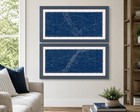 Set Of 2 Framed Vintage-style Celestial Star Chart Prints Constellation Maps
