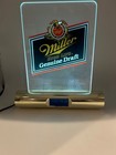 Vintage Miller Beer Lighted Bar Sign W Clock Mgd Man Cave Tested Working