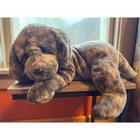 Russ Berrie Luv Pets Grey Brindle Puppy Lab Dog Plush Stuffed Animal 75916