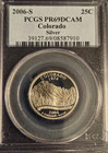 2006-s Silver State Quarters 5-coin Set Pcgs Pr69dcam Proof Nv Ne Co Nd Sd