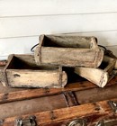 Vintage Old Wooden Rustic Plain Brick Mold Farmhouse Cabin Decor Man-cave Shelf