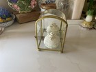 Vintage Glass And Brass Miniature Display Case - Decorative Hand Crafted Curio