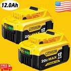 Pack For Dewalt 20v 20 Volt Max Xr 12 0ah Lithium Ion Battery Dcb206-2 Dcb200-2