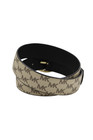 Michael Kors Womens Monogram Print Round Buckle Belt Brown Size M