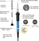 60w Adjustable Temperature 5-in-1 Soldering Iron Kit For Diy Electronics Repair