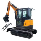7716lbs 3 5 Ton Boom Swing 25hp Mini Excavator Epa Kubota D1703 Diesel Two-speed