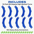 Curve Track Compatible With Hot Wheels 10pk 90-degree Banked Corner 1 64 Blue