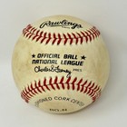 Rawlings Official National League Ro-n Charles S  Feeney Mlb Game Used Baseball