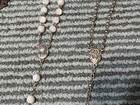 Vintage Lot 4 Crucifix Rosary All Sterling Silver Beads Estate  13 