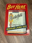 Vintage Advertising Chesterfield Cigarettes Tin Wall Sign  12x18   