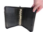Genuine Leather Planner Wallet Mundex Black Organizer Zip Around 6 Ring Binder