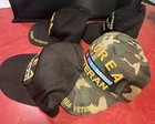 Lot Of Four Men   s Caps Korean War Vet As Is Various Designs 100  Sale To Charity
