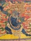 Amazing Tibet 1700s Old Antique Buddhist Tsaklis Thangka Vajrapani Chakna Dorje