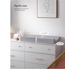 Baby Changing Pad With Wipeable   Waterproof Pu Cover  Contoured Diaper Chang   