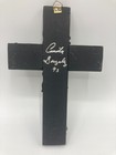Vintage Handmade Folk Art Cross With 35  Brass Milagros Signed Gonzalez 1993