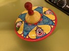 Vintage J  Chein Tin Spinning Top With Clown Lithograph - Works