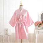 Us Short Silk Satin Kimono Robe Dress Gown Wedding Bridesmaid Sleepwear Bathrobe