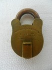 Vintage Brass Copper Solid Thick Heavy Unique Shape Handcrafted Padlock