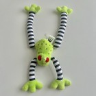 Rare Jellycat London Green Leapfrog Frog Small Red Eyes Striped Htf Vintage 1999