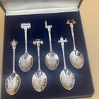 Jean Manson Collectors World Of Great Britain Silver Plated 6 Souvenir Spoons