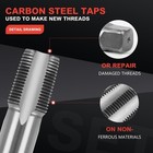 6 Piece Npt Taper Pipe Tap Set Carbon Steel Thread 1 8  1 4  3 8  1 2  3 4  1 