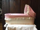  rare  Vintage Wicker Baby Doll Cradle   Rocker 