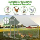 10x25ft Large Walk In Chicken Coop Hen House Farm Rabbit Run Hutch Cage Poultry